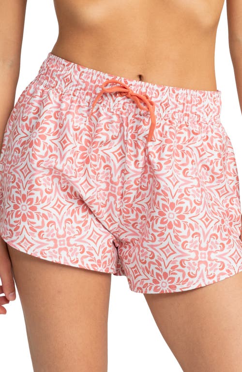 Roxy Cover-up Board Shorts In Cloud Fresco Tile