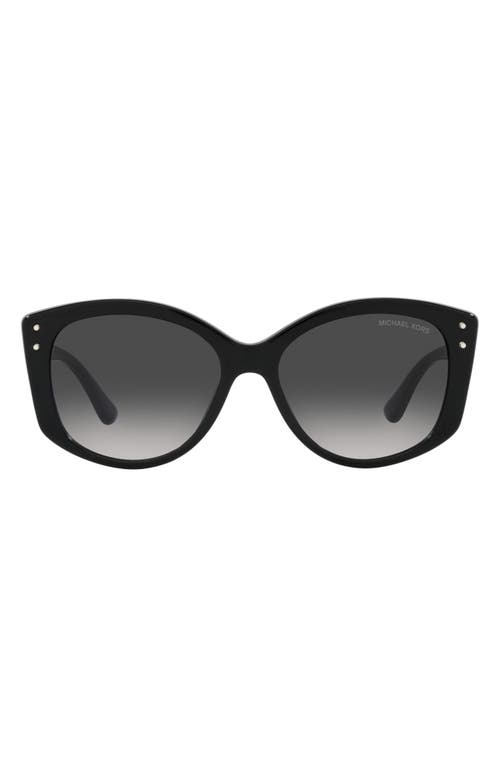 Michael Kors Charleston 54mm Gradient Round Sunglasses in Black at Nordstrom