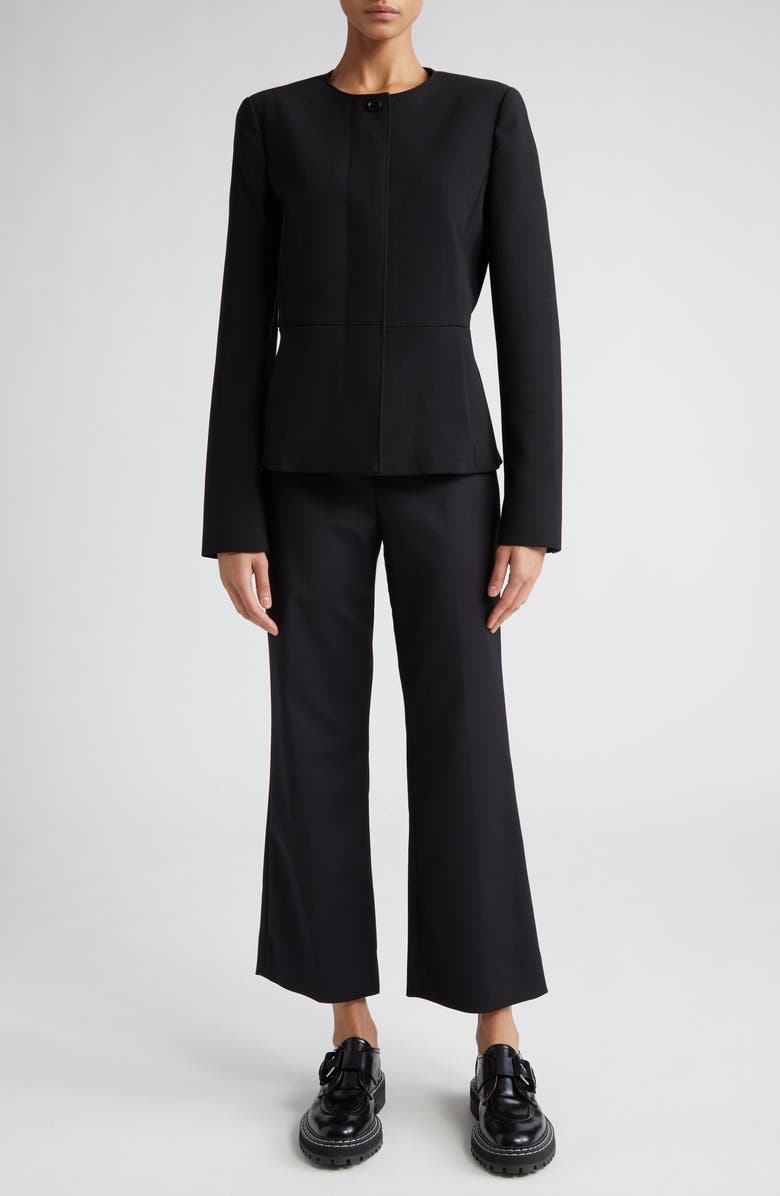 Max Mara Nepeta Stretch Virgin Wool Flare Leg Ankle Trousers | Nordstrom