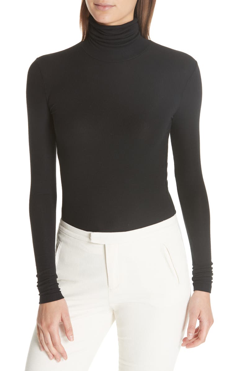 ATM ANTHONY THOMAS MELILLO Rib Turtleneck, Main, color, BLACK