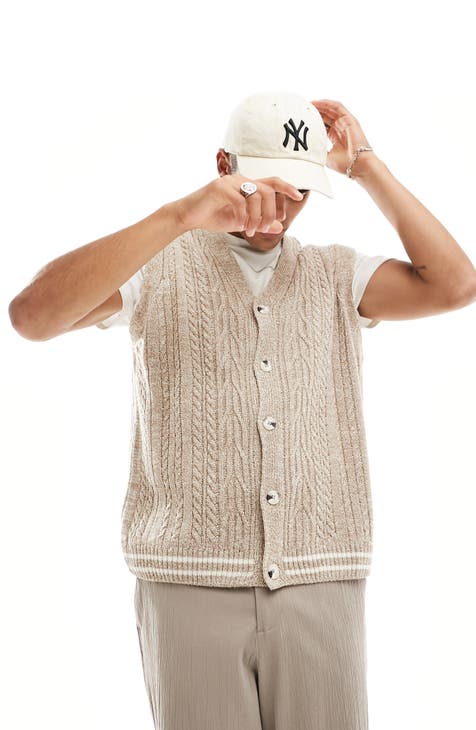 Atlanta Braves PLEASURES Knit V-Neck Pullover Sweater Vest - Brown