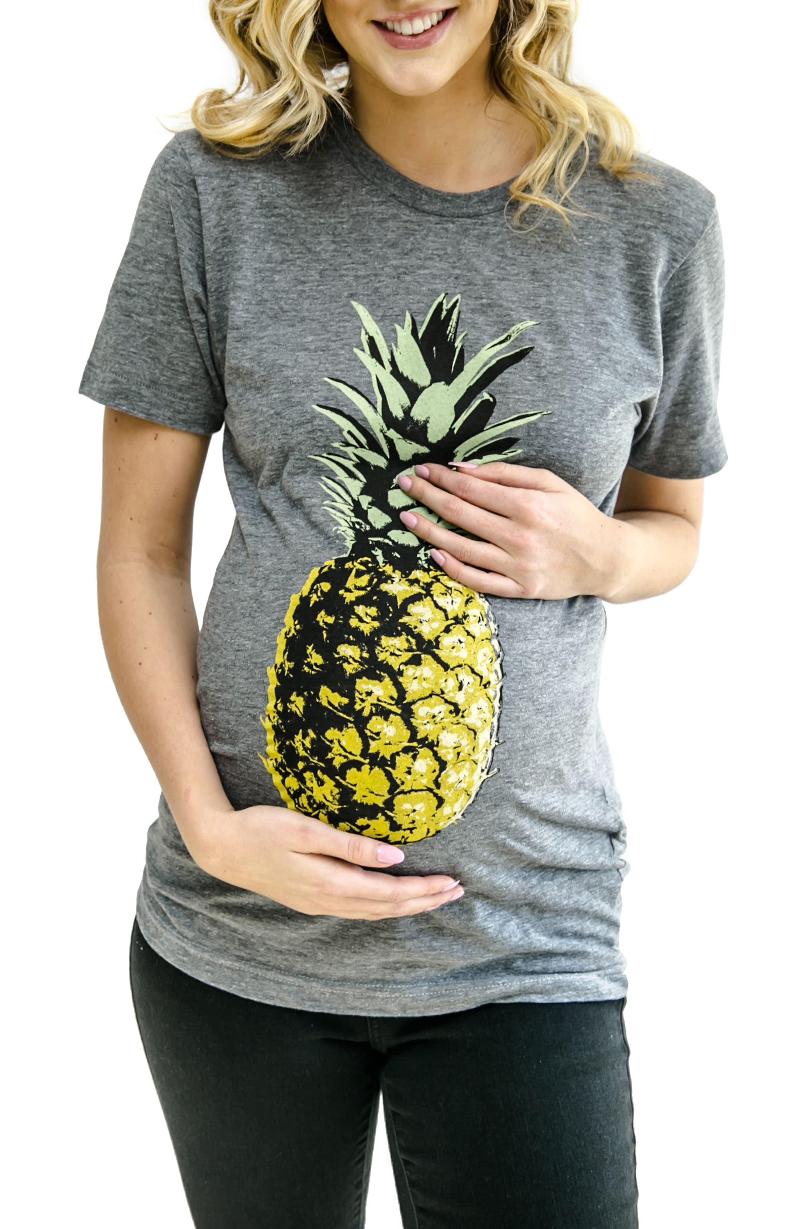 Produce Third Trimester Pineapple Maternity Tee Nordstrom