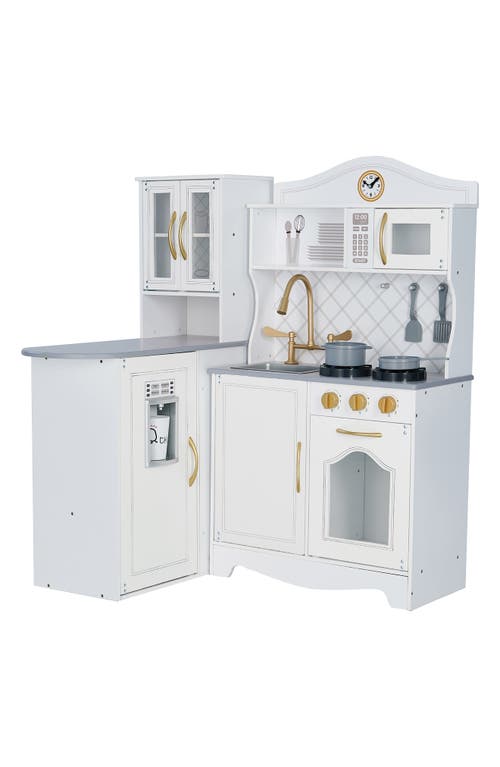 Teamson Kids Little Chef Upper East Retro Kitchen Playset in White /Gold at Nordstrom