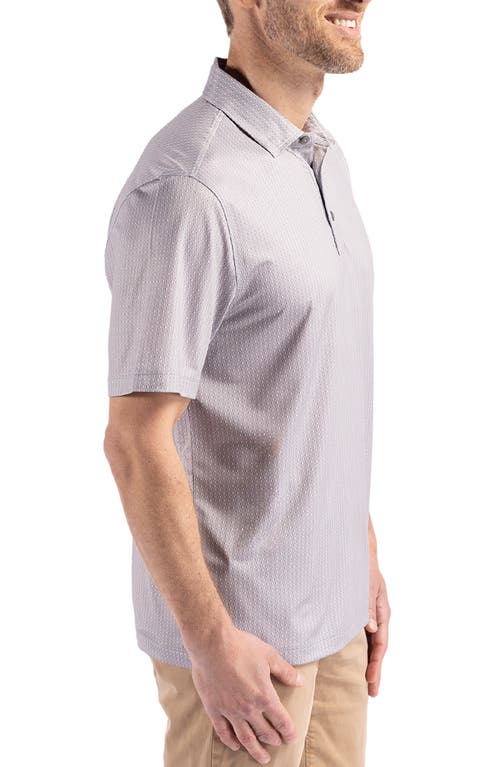 Cutter & Buck Pike Shadow Check Print Polo In Polished