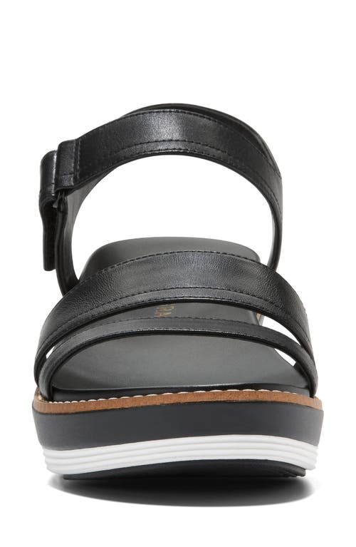 Shop Cole Haan Originalgrand Peyton Flatform Sandal In Black/black