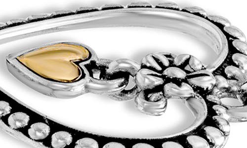 Samuel B. Sterling Silver & 18k Gold Heart Drop Earrings In Silver And Gold