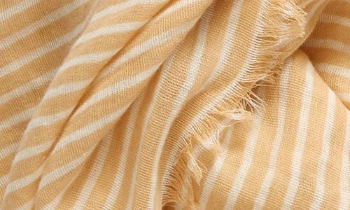 Shop Rag & Bone Astra Stripe Scarf In Beige/white Stripe