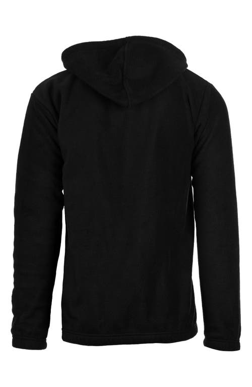 Burnside Comfy Polar Fleece Hoodie In Black