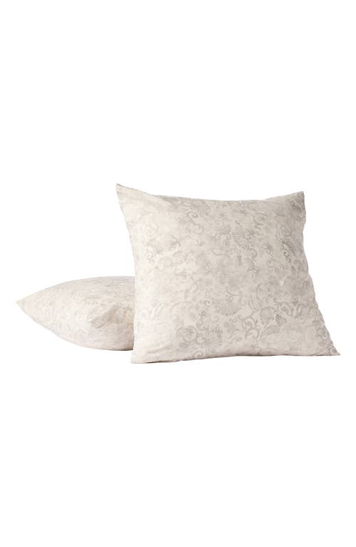 Coyuchi Solana Organic Cotton Pillow Sham In Undyed W/grays Botanical