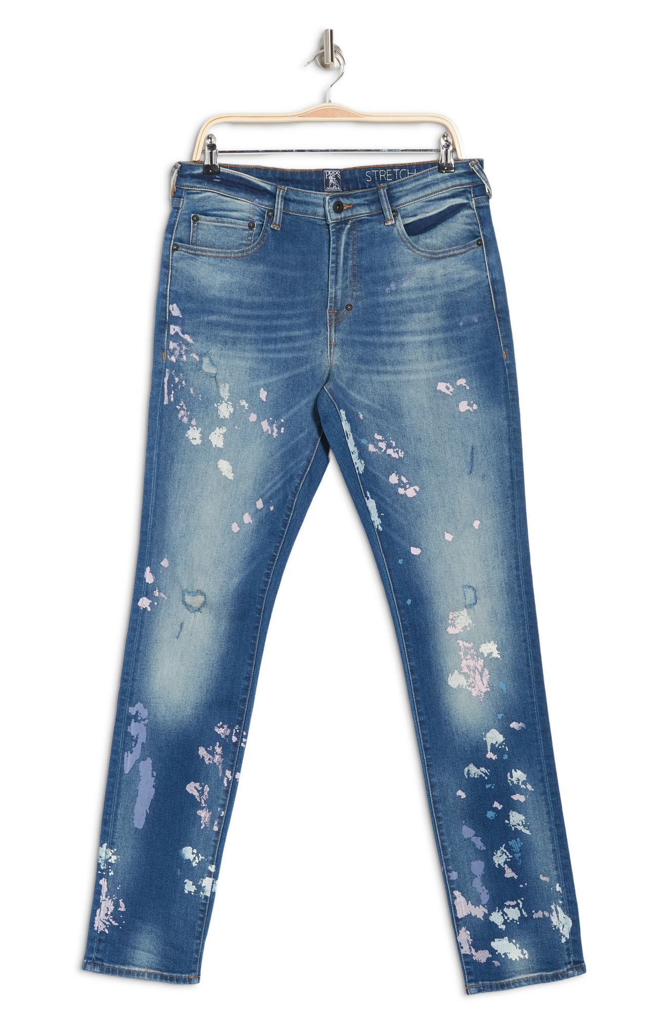 PRPS Sabre Stretch Paint Detailed Jeans 