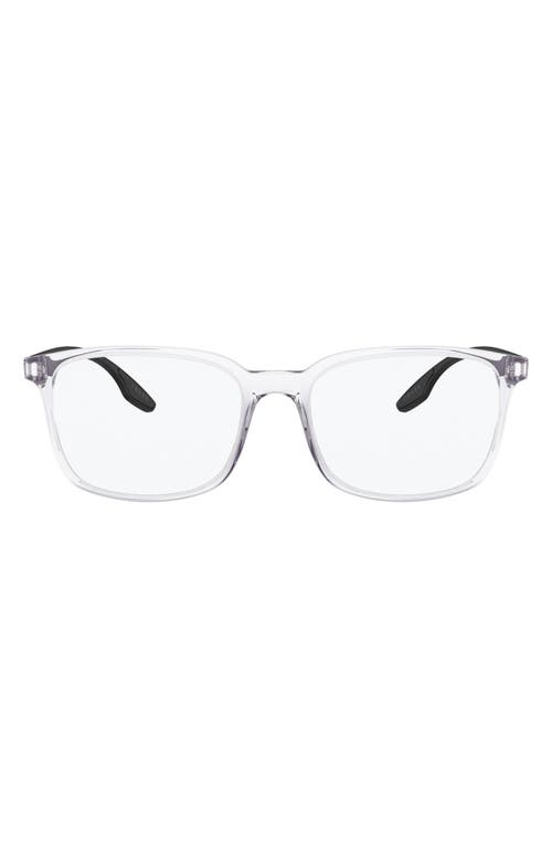 Prada Pillow 55mm Optical Glasses in Crystal at Nordstrom