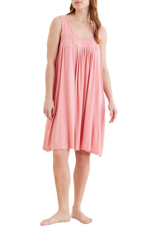 Shop Papinelle Kate Pleated Nightgown In Strawberry