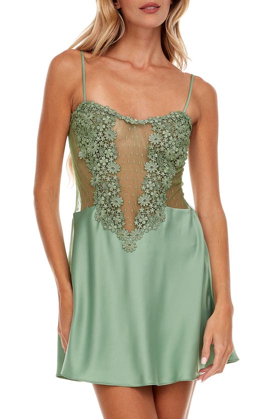 Flora Nikrooz Showstopper Chemise In Forest Green