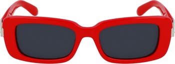 FERRAGAMO Gancini Evolution 52mm Rectangular Sunglasses | Nordstrom