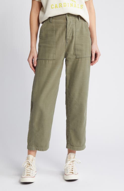 The GREAT. Admiral Crop Cotton Pants Army at Nordstrom,