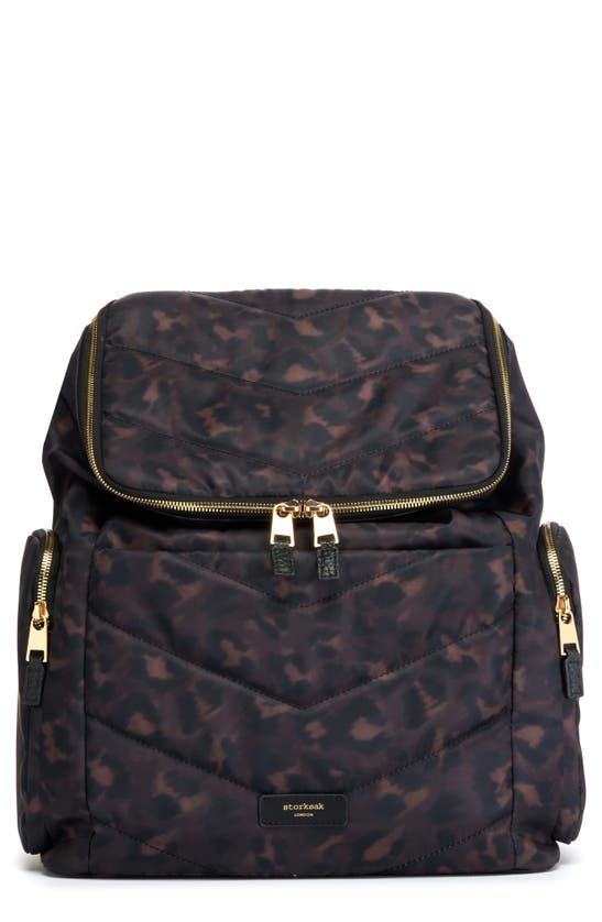 Storksak Babies' Alyssa Water Resistant Convertible Diaper Backpack In Alyssa Leopard