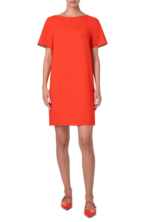 Shop Akris Reversible Cotton Blend Double Face Dress In Poppy-chai