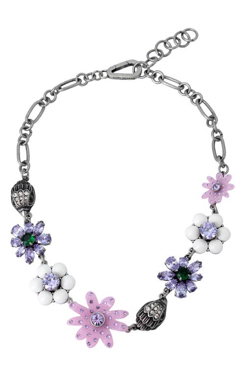 Kurt Geiger London Eagle and Daisy Statement Necklace in Lilac Pink at Nordstrom