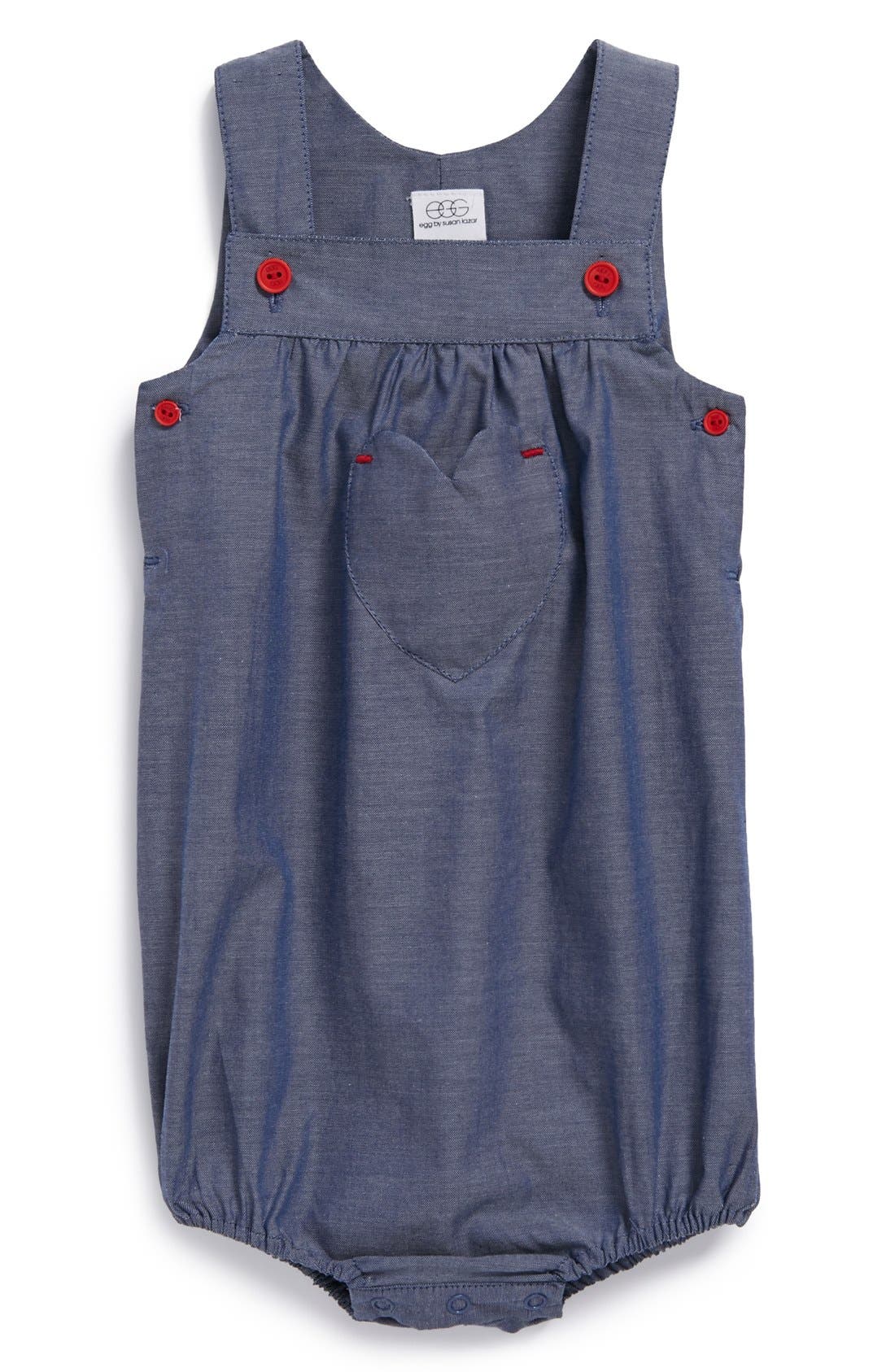 chambray bubble romper