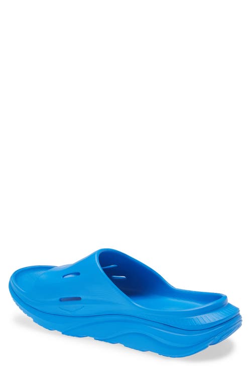 Shop Hoka Gender Inclusive Ora Recovery Slide 3 Sandal In Electric Cobalt