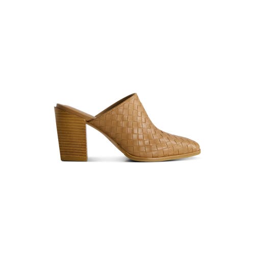 Bernardo Britt Woven Leather Block-heel Mules In Sand