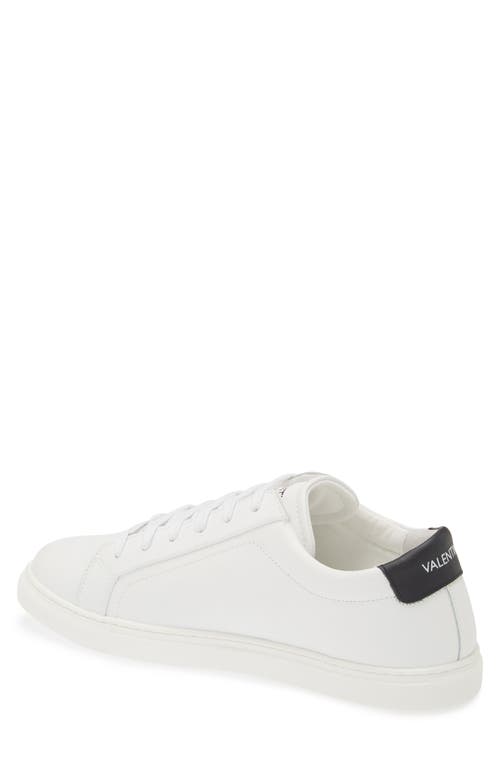 Valentino By Mario Valentino Benny Low Top Sneaker In White Black