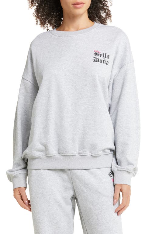 Bella Doña Payasita Graphic Crewneck Sweatshirt in Grey