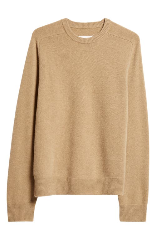 Shop Maison Margiela Wool Crewneck Sweater In Beige