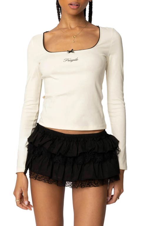 EDIKTED EDIKTED FRAGILE SQUARE NECK TOP