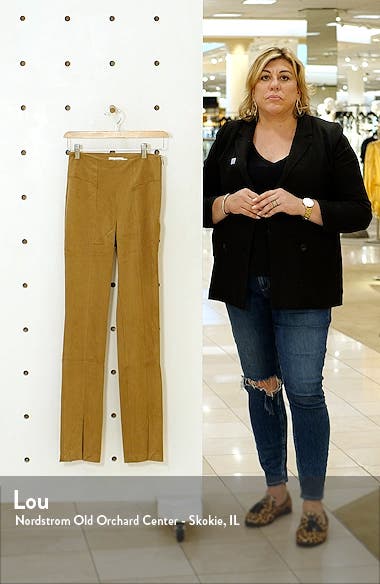Good American Boss Split Hem Faux Suede 