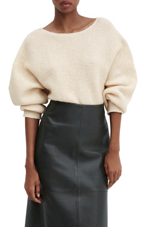 MANGO Dolman Sleeve Sweater Ecru at Nordstrom,