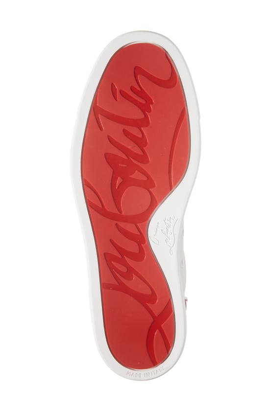 Christian Louboutin Women Fun Louis Junior Logo Tallonce Sneaker In Bianco