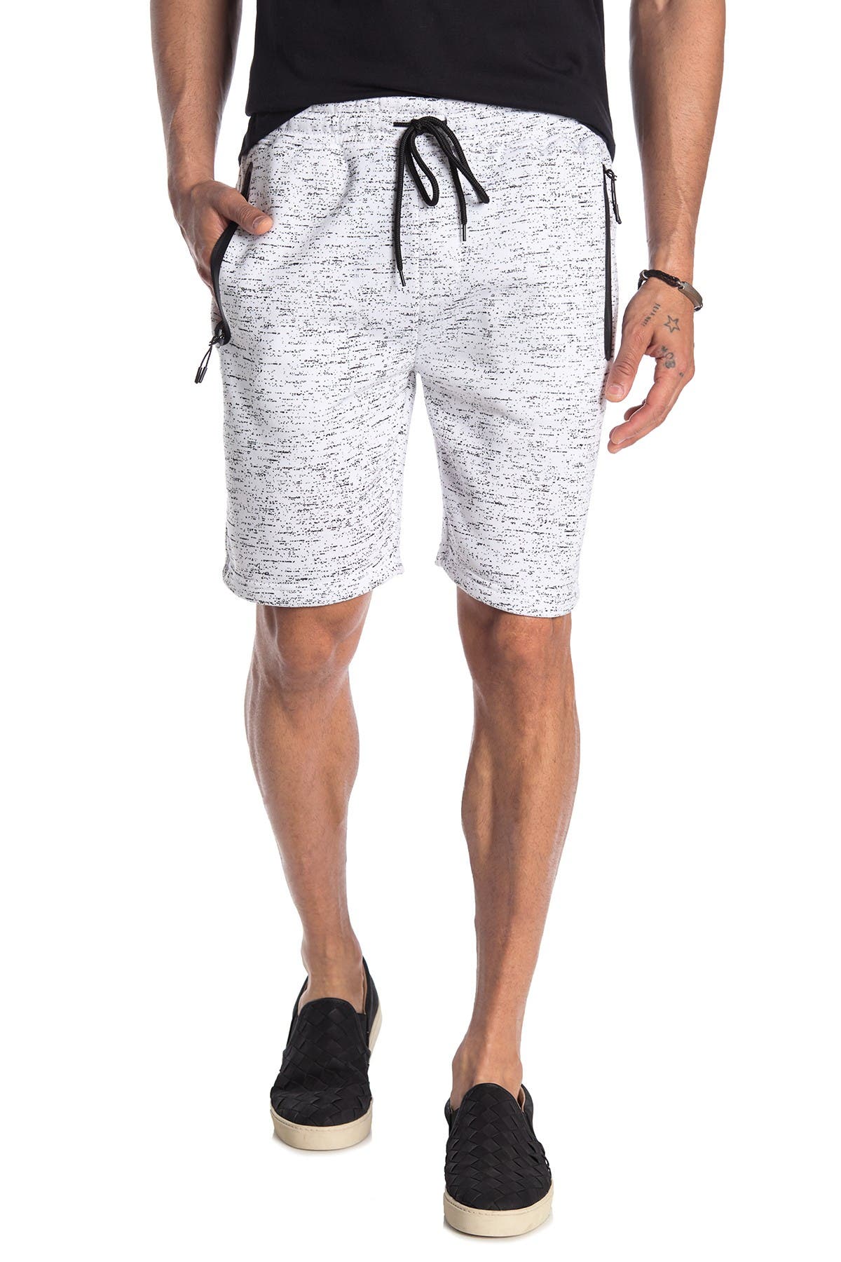 fleece shorts zip pockets