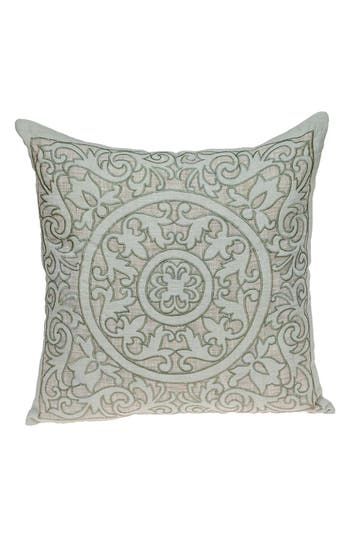 Parkland Collection Fleura Embroidered Throw Pillow In Beige