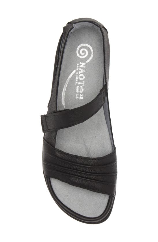 Naot 'papaki' Sandal In Soft Black Leather