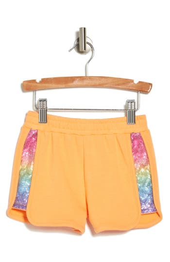 Shop Flapdoodles Kids' Sequin Shorts In Orange