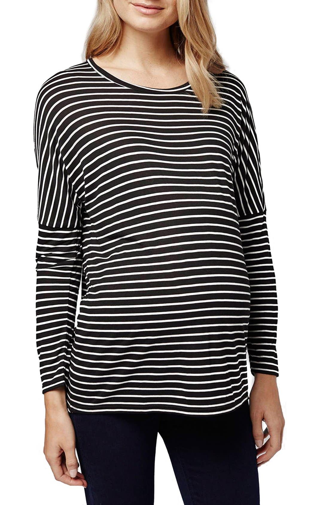Long Sleeve Stripe Slouch Maternity Top Nordstrom