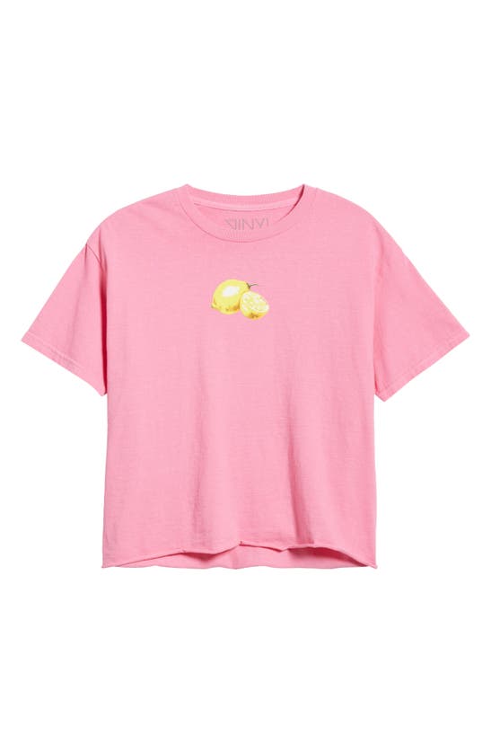 Shop Vinyl Icons Lemons Cotton Graphic Baby Tee In Pink