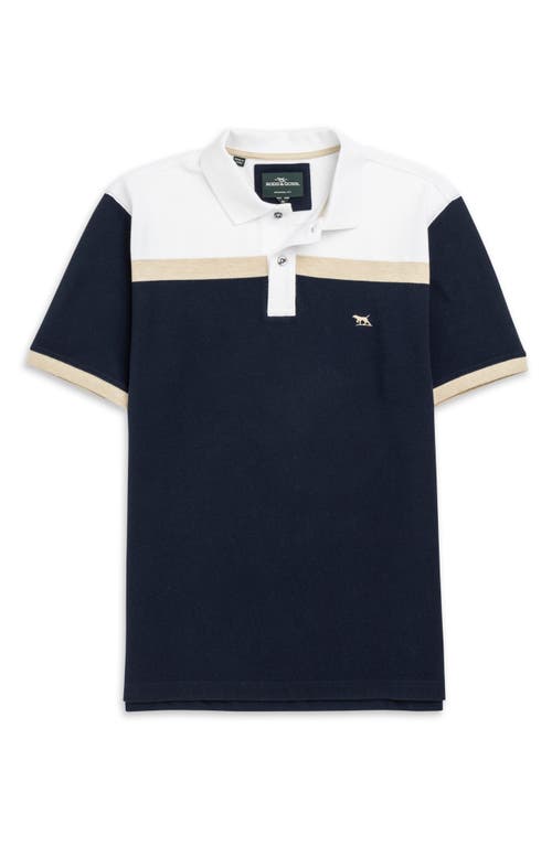 Shop Rodd & Gunn Whitby Colorblock Piqué Knit Polo In Navy