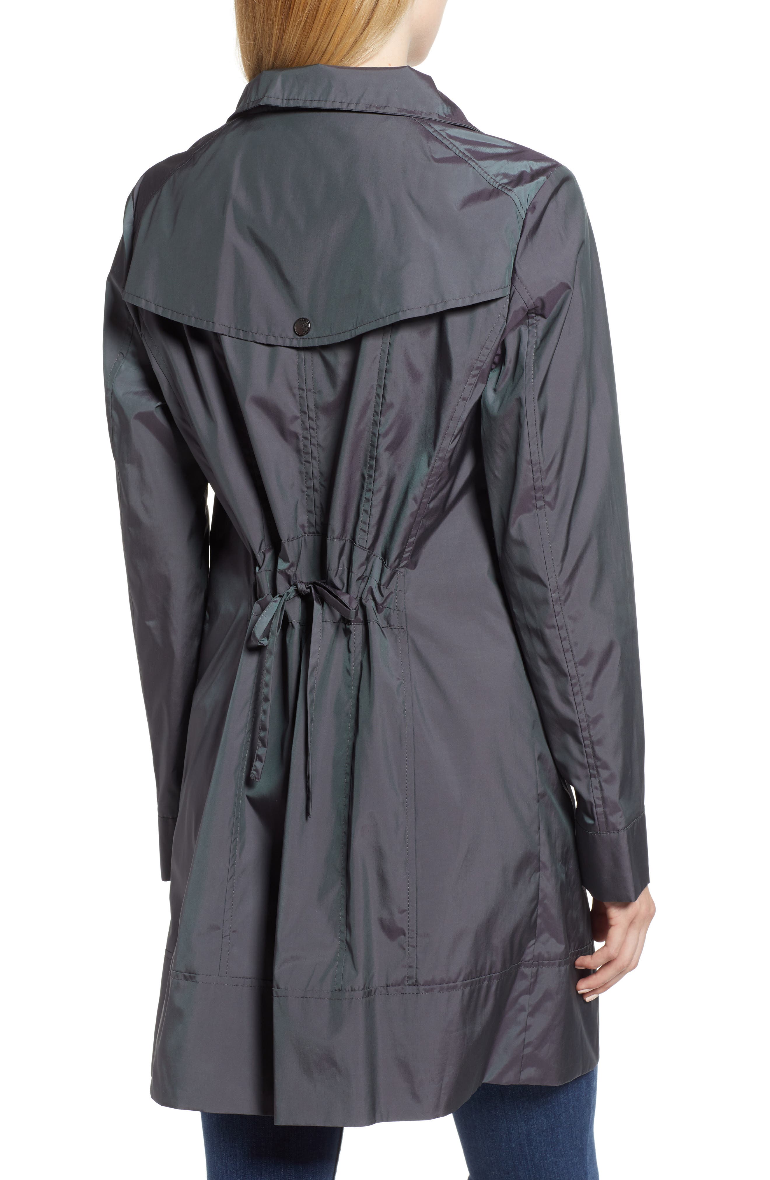 back bow packable hooded raincoat