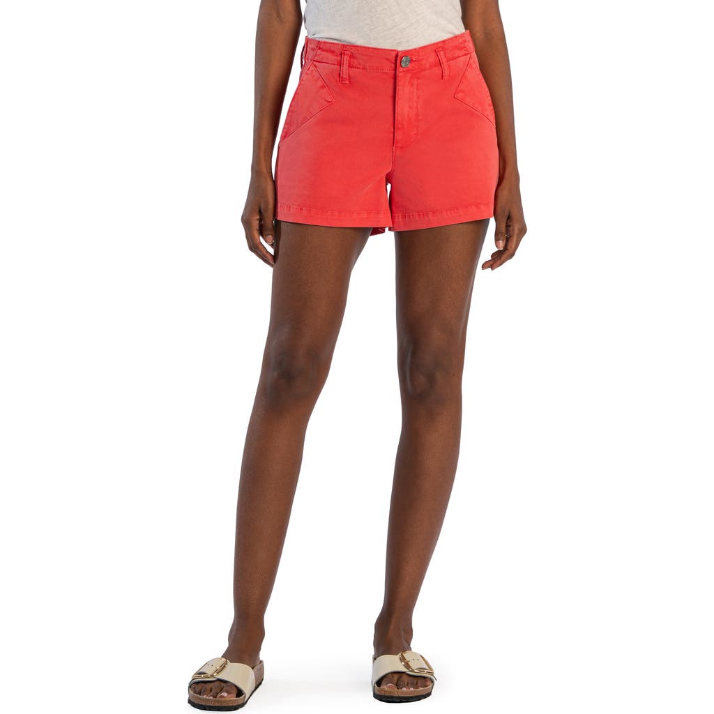 Kut From The Kloth Kimia Denim Shorts In Cayenne In Cayenne