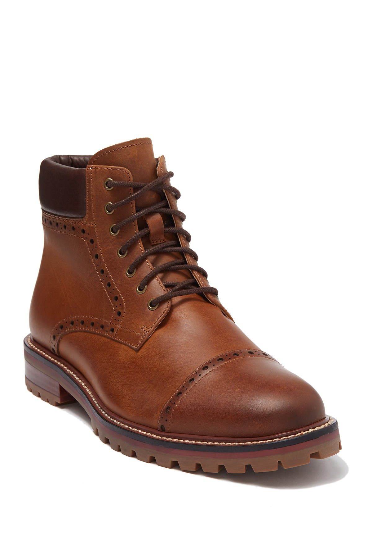 leather cap toe boots