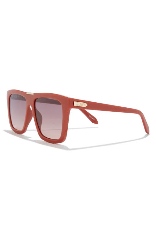 Shop Quay Australia Name Drop 48mm Gradient Square Sunglasses In Brown Fawn