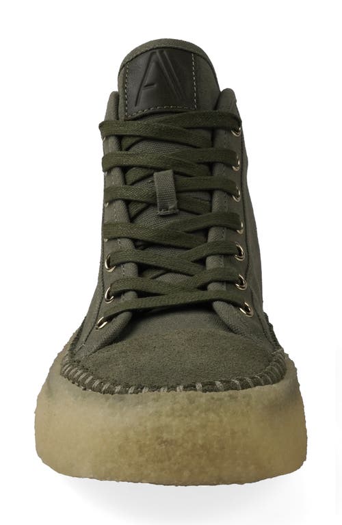 Artisan Crafted By Zigi Camena High Top Sneaker In Olive Canvas