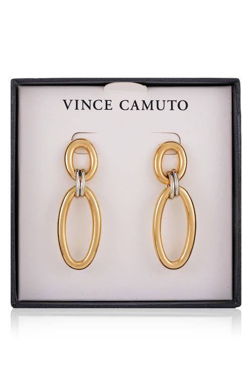 Vince Camuto Chain Link Drop Earrings In Gold Tone