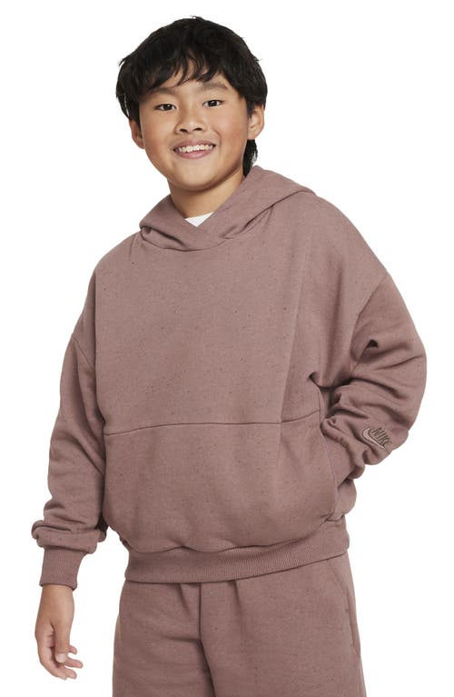 Shop Nike Kids' Icon Fleece Pullover Hoodie In Smokey Mauve/plum Eclipse