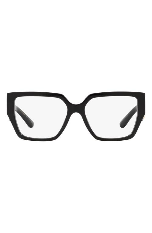 Dolce & Gabbana 53mm Square Optical Glasses in Black at Nordstrom