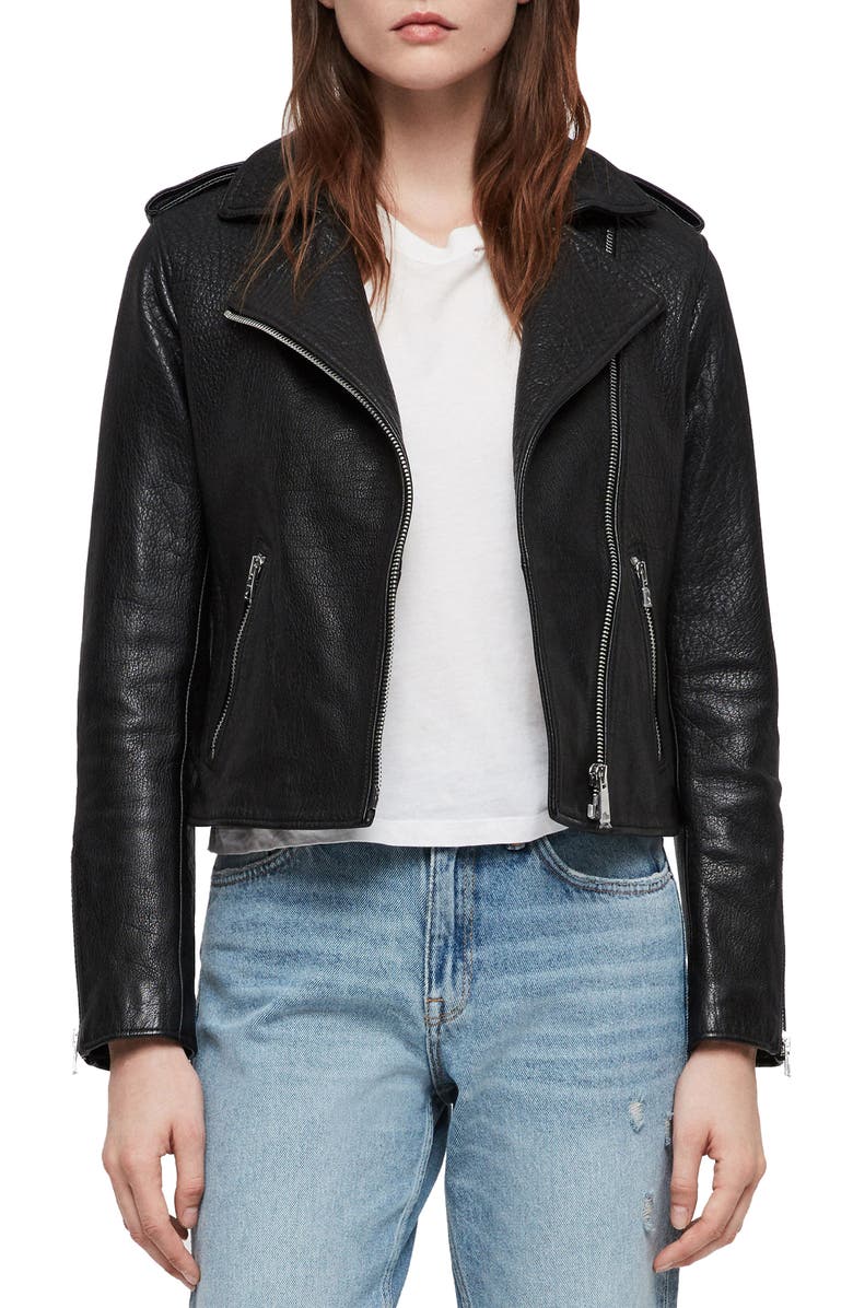 Allsaints Hadi Leather Biker Jacket Nordstrom