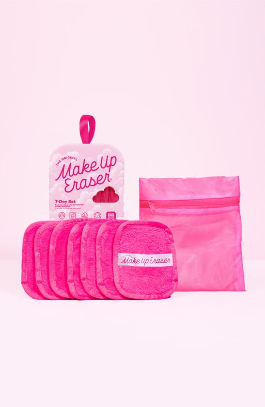 The Original Makeup Eraser 7-day Chic Makeup Eraser Set With Laundry Bag In Pink