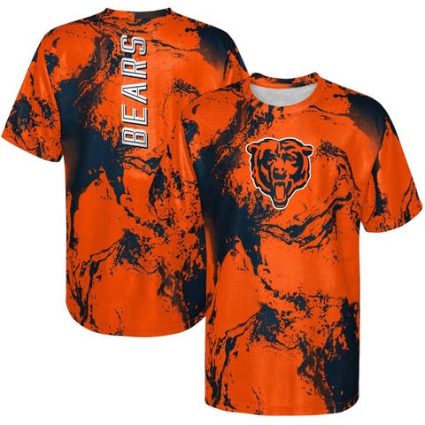 NFL Chicago Bears Youth Gray Distressed Bear Logo T-Shirt Medium-10/12